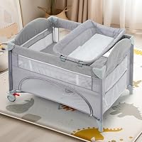 Amazon.co.jp: 折りたたみ サイド ベビーベッド おむつ替えテーブル付